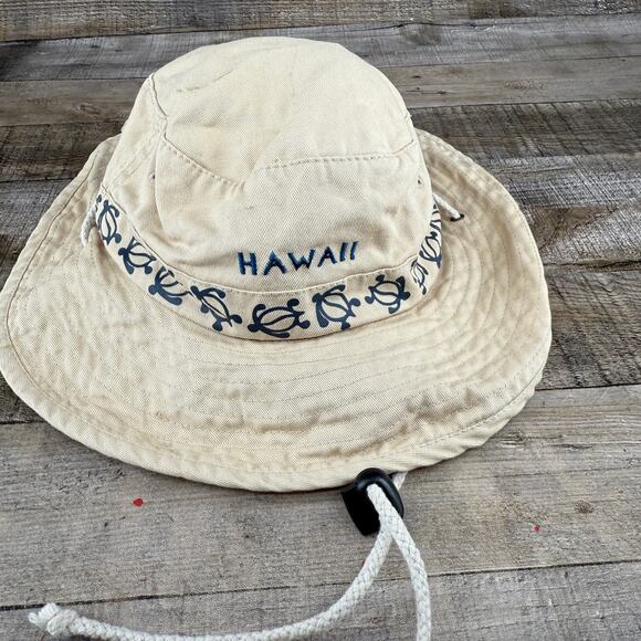 Hawaiian Bucket Hat Classics Tan Turtle Adjustable Surfware Cap - Picture 8 of 15